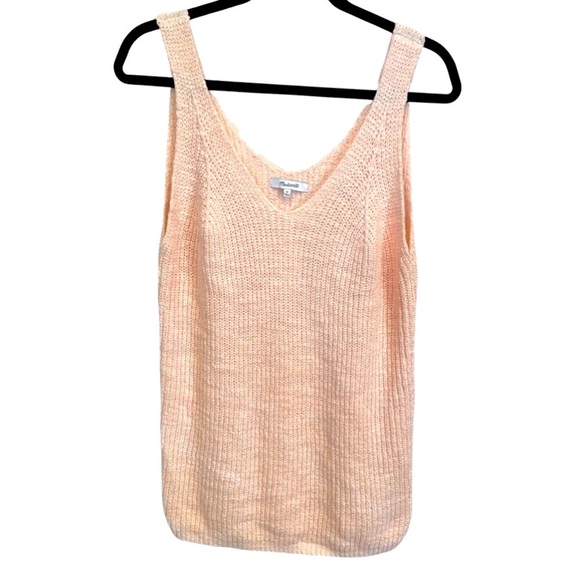 Madewell Peachy Pink Sweater Knit Tank‎ Top - Picture 2 of 7